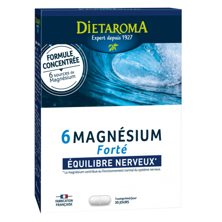 6 magnésium forte - contribue au fonctionnement normal du système nerveux.