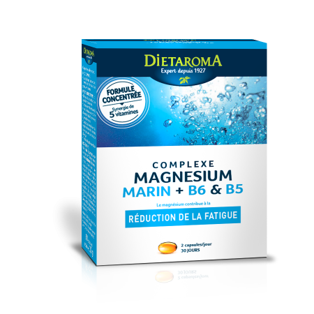 Magnésium marin +B5+B6. Le magnésium peut contribuer à la réduction de la fatigue.