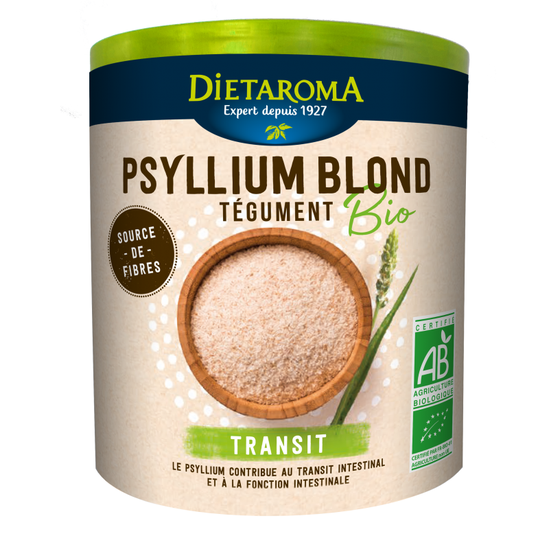 Psyllium blond bio en pot - Transit intestinal - Dietaroma