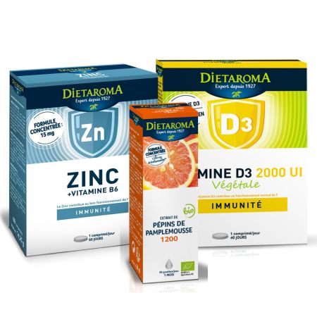 pack immunité, zinc, vitamine D, EPP, extrait de pépin de pamplemousse