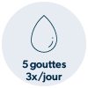 5 gouttes 3 fois par jour